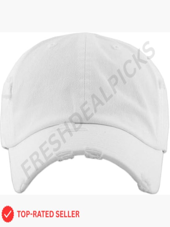 Vintage Washed Distressed Cotton Dad Hat Adjustable Metal Buckle Classic Fit main image 4